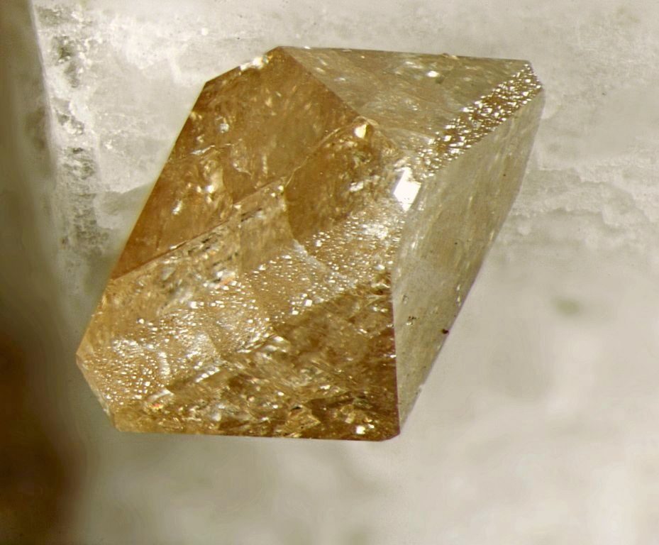 Bi-pyramidal zircon crystal specimen from Mont Saint-Hilaire, Quebec