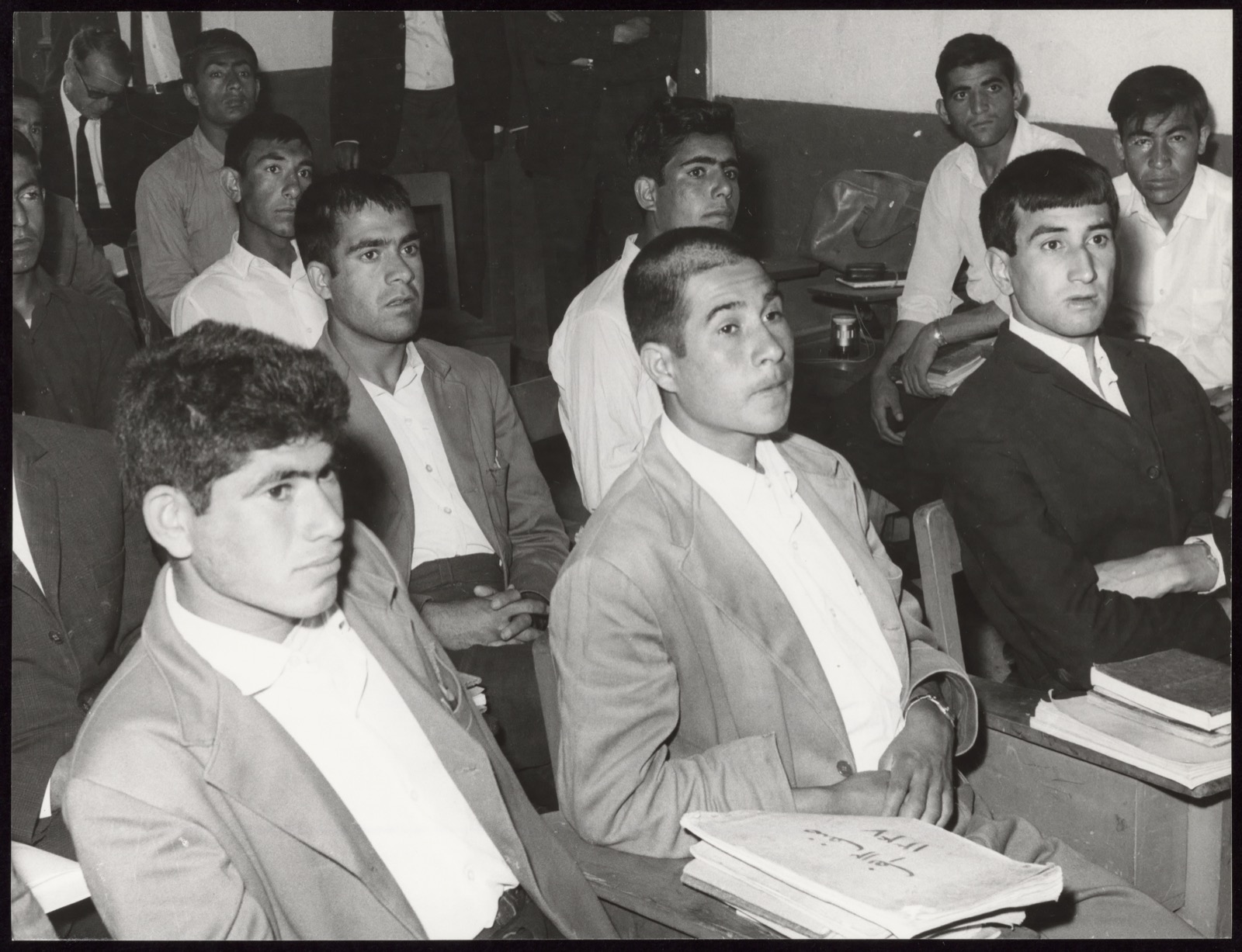 Trainee teachers at the Academy for Teacher Educators in Kabul-Jalalabad, Afghanistan, 1968, a UNESCO- and UNICEF-supported program to train primary-school teacher trainers